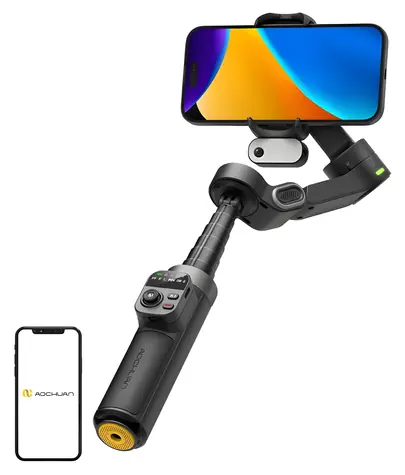 Aochuan X3 černá / Stabilizátor / AI senzor / 3osá stabilizace / Bluetooth dálkové ovládání
