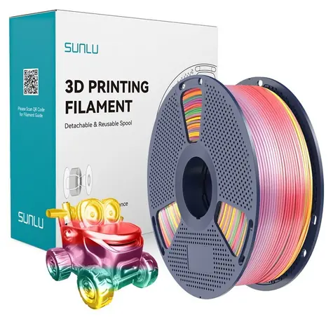 Sunlu PLA+ Silk duhová 01 / Struna pro 3D tiskárnu / PLA / 1,75 mm / 1 kg