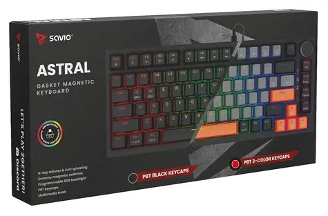 SAVIO ASTRAL Black Jade / Herní klávesnice / TKL / RGB / USB-C