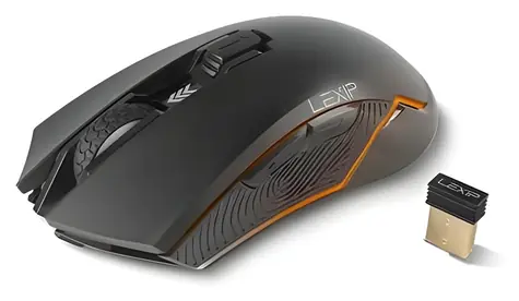 Lexip AR18 Aero Speed černá / Herní bezdrátová myš / programovatelná tlačítka / výdrž baterie 24 h
