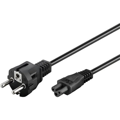 Goobay 93586 černý / Napájecí kabel / Schuko - C5 / 1,8 m