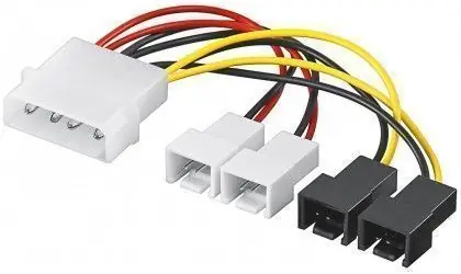 Goobay 93632 Molex - 2x ventilátor / Napájecí redukce / 12V, 5V / 0,15 m