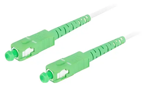 Lanberg SM bílá / Optický patch kabel / SC/APC-SC/APC / Simplex / G657A2 / 15 m