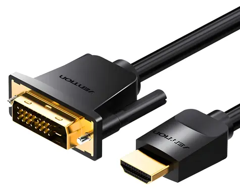 Vention ABFBI černá / Kabel HDMI-DVI / 24+1 pin / 3 m / 4K 60Hz / 1080p 60Hz
