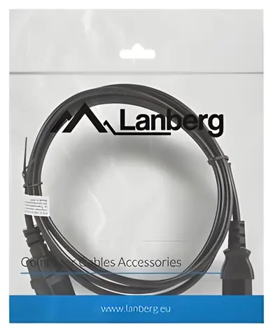 Lanberg prodlužovací kabel C13-C14 černá / Napájecí kabel / 1,8 m