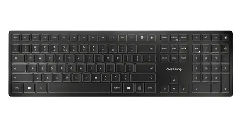 Cherry KW 9100 SLIM černá / Klávesnice / US-ENG layout / 107 kláves / USB-C