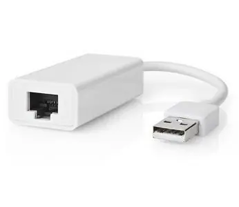 Nedis CCGB60950WT02 bílá / USB síťový adaptér / USB-A 2.0 / RJ-45 / 100 Mbps