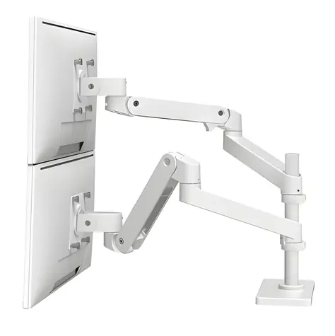 Ergotron LX Pro Dual Stacking Arm bílá / Stolní rameno pro 2 monitory