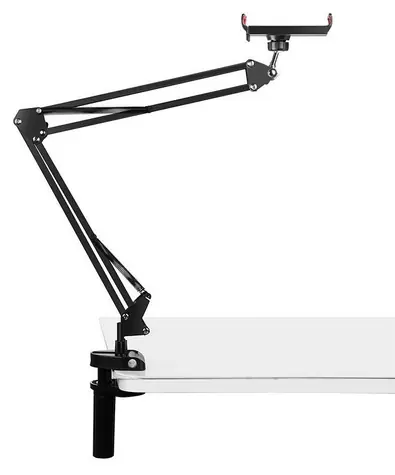 Puluz PU653B / Stolní držák na tablet a telefon / nastavitelný úhel / do 11 palců / svorka do 7 cm