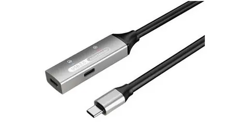 PremiumCord USB-C repeater 15m / Prodlužovací kabel / Male-Female / 5Gbps / Aluminium