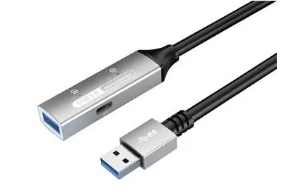 PremiumCord USB 3.2 repeater kabel Male-Female 10 m / Prodlužovací kabel / 5 Gbps / hliníkové pouzdro