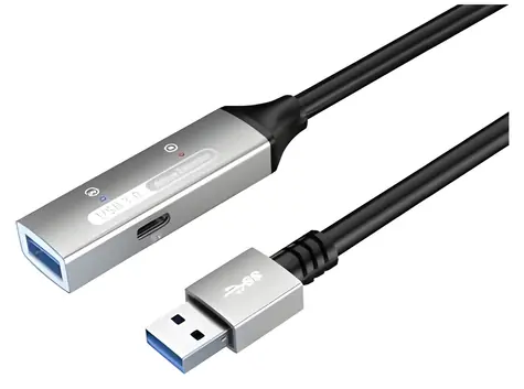 PremiumCord USB 3.2 repeater 15m / Prodlužovací kabel / Male-Female / 5Gbps / Aluminium
