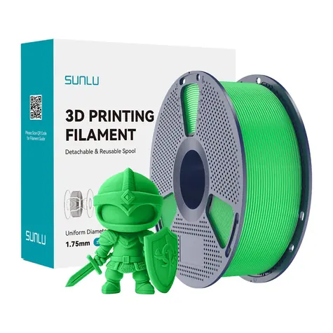 Sunlu PLA+ zelená / Struna pro 3D tiskárnu / PLA+ / 1.75mm / 1kg