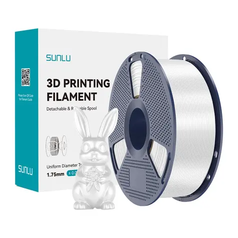 Sunlu PLA+ Silk bílá / Tisková struna / PLA+ / 1,75 mm / 1 kg