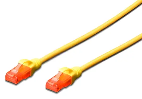 DIGITUS Ecoline Patch Cable žlutý 1m / UTP / CAT 6e / AWG 26/7