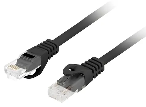 Lanberg CAT6 černá / Patch kabel / UTP / 0,5 m / LSZH / CU / Fluke Passed