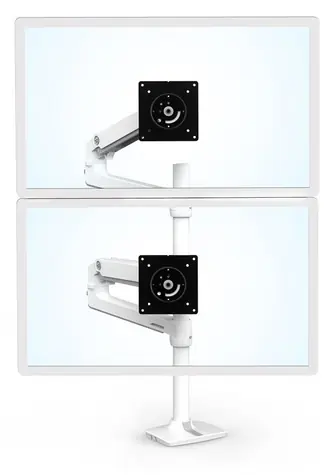 ERGOTRON LX Dual Stacking Arm Tall Pole bílá / Stolní držák pro 2 LCD / Do 40