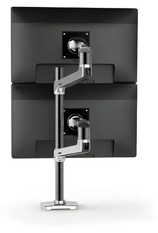 Ergotron LX Dual Stacking Arm Tall Pole stříbrná / Stolní držák s ramenem pro dva LCD / max. 40