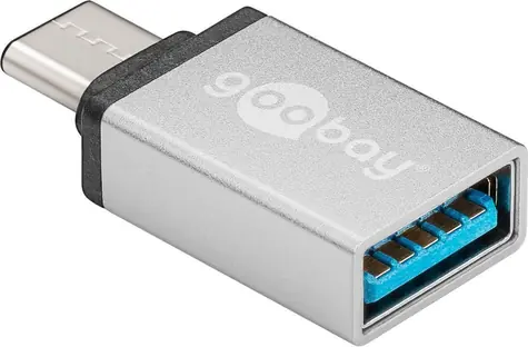 Goobay 56620 redukce USB-C – USB-A 3.0 stříbrná / Redukce / USB 3.0