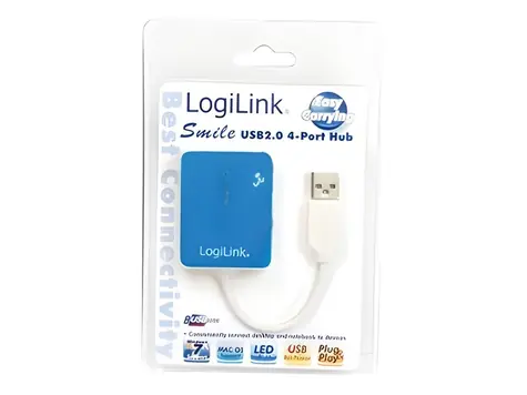 LogiLink UA0136 modrá / USB Hub / 4x USB 2.0