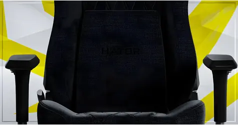 Hator Darkside 3 M černá / Herní židle / kovová konstrukce / textilní potah / otočná kolečka