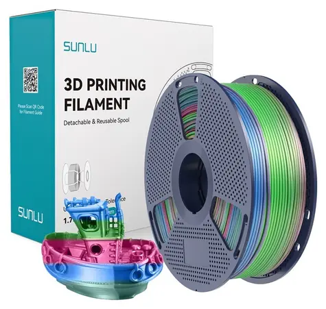 Sunlu PLA+ Silk duhová 06 / Struna pro 3D tiskárnu / PLA / 1,75 mm / 1 kg