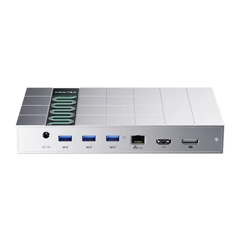 Peladn G2E stříbrná / Dokovací stanice / Thunderbolt 5 / 120 Gb/s / 13 portů / M.2 NVMe / PD 140W / 2,5G LAN