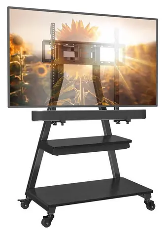Perlegear PGFS08-US černá / Podlahový držák pro TV / 43-80