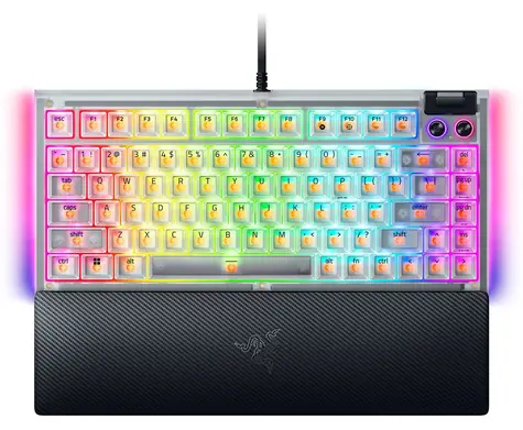 Razer BlackWidow V4 75% Phantom White / Herní klávesnice / US layout