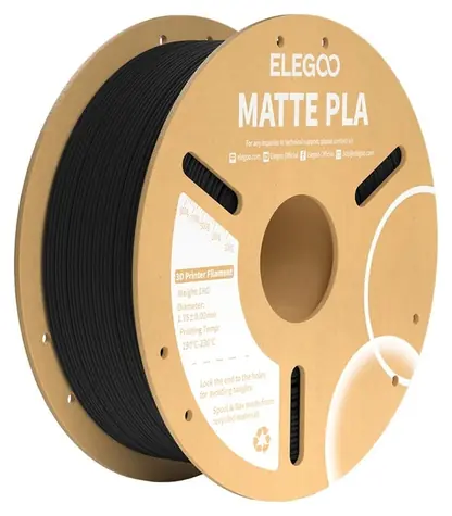 Elegoo PLA Matte černá / Struna pro 3D tiskárnu / PLA / 1,75 mm / 1 kg