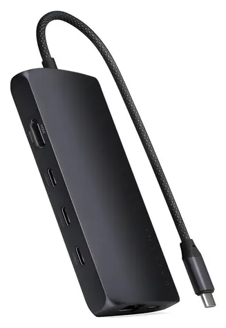 Satechi USB-C Multiport Adapter 8K V3 Midnight / Adaptér / HDMI 8K / RJ45 / SD / PD 100W