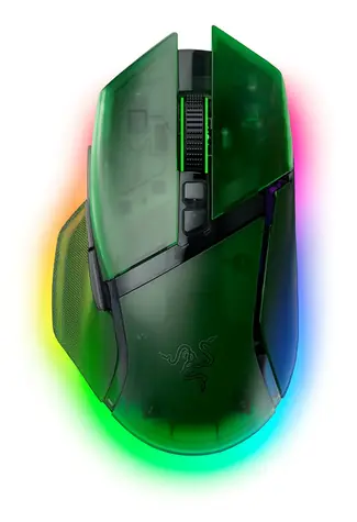 Razer Basilisk V3 Pro 35K zelená / Bezdrátová herní myš / optická / 35000 DPI / 11 tlačítek / USB-C / Bluetooth