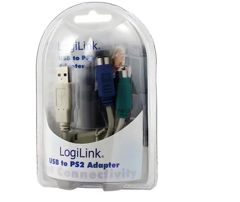 LogiLink AU0004 / Adaptér / USB na PS/2 / 0,2 m