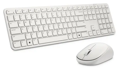 Dell Pro 5 KM526 US Light Ash / Bezdrátový set klávesnice a myši / US International layout / USB 2,4GHz přijímač