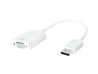 LogiLink CV0059B bílá / Adaptér / DisplayPort - VGA / max. 1920×1200 / 15 cm