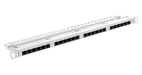 Lanberg šedý / Patch panel / 24 portů / 0,5U / CAT5E / UTP / 19