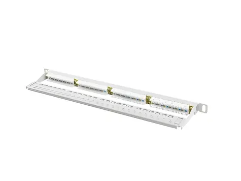 Lanberg šedý / Patch panel / 24 portů / RJ-45 / CAT6 / UTP / 0,5U / 19