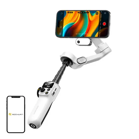 Aochuan P2 bílá / Stabilizátor / 3osý / AI sledování obličeje 360° / MagSafe