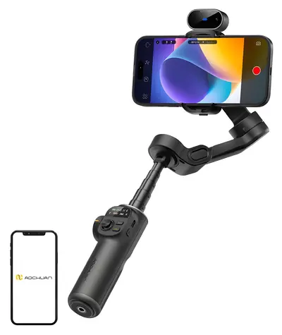 AOCHUAN X2 černá / Stabilizátor / AI sledování obličeje / 3osá stabilizace / výdrž 8-10 h