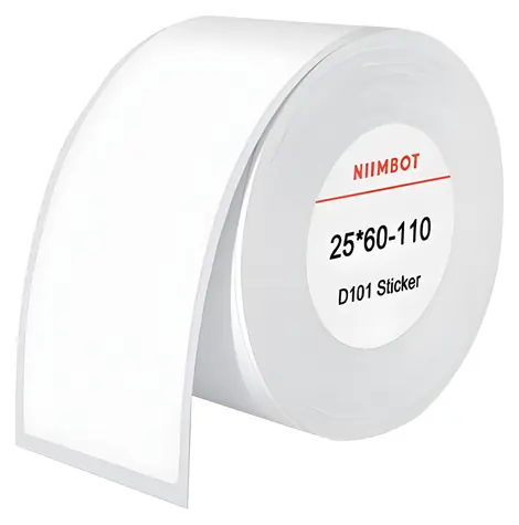 Niimbot T25*60-110 bílá / Termální štítky / 25x60 mm / 110 ks / pro D101