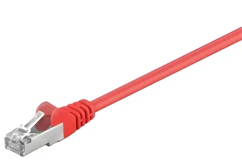 Goobay 95539 červená / Patch kabel / F/UTP / CAT 5e / 1,5 m