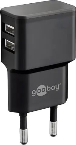 Goobay 44951 černá / Autonabíječka / 2x USB / 2,4 A / 12 W