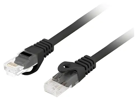 Lanberg Cat6 černá / Patch kabel / UTP / 2 m / LSZH / CU / Fluke Passed