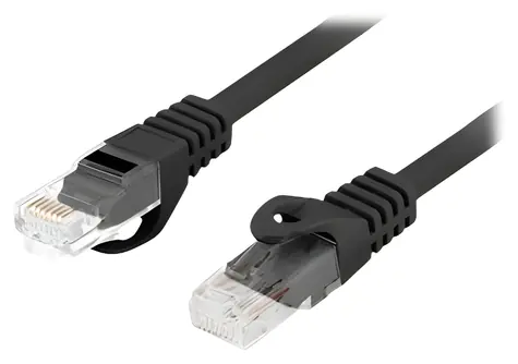 Lanberg CAT6 černá / Patch kabel / UTP / LSZH / 1 m / Fluke Passed