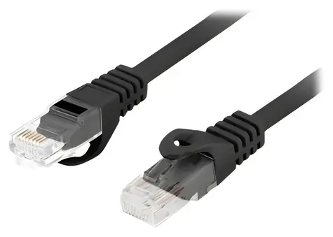 Lanberg UTP Cat6 1,5 m černá / Patch kabel / RJ45-RJ45 / LSZH / Fluke Passed