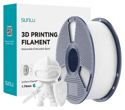 Sunlu PLA+ bílá / Filament / 1,75 mm / 1 kg