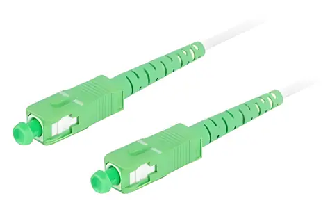 Lanberg SM bílá / Optický patch kabel / SC/APC-SC/APC / Simplex / G657B3 / 5 m
