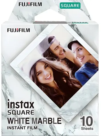 Fujifilm Instax Square Film Whitemarble 10ks / Instantní film / 86 x 72 mm