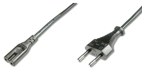 Digitus napájecí kabel Euro - IEC C7 1,8m černá / Napájecí kabel / H03VVH2-F / 0,75 mm2