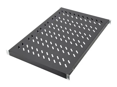 Digitus Pevná police pro rack hl. 1000 mm černá / Police / 1U / 483x700 mm / nosnost 50 kg